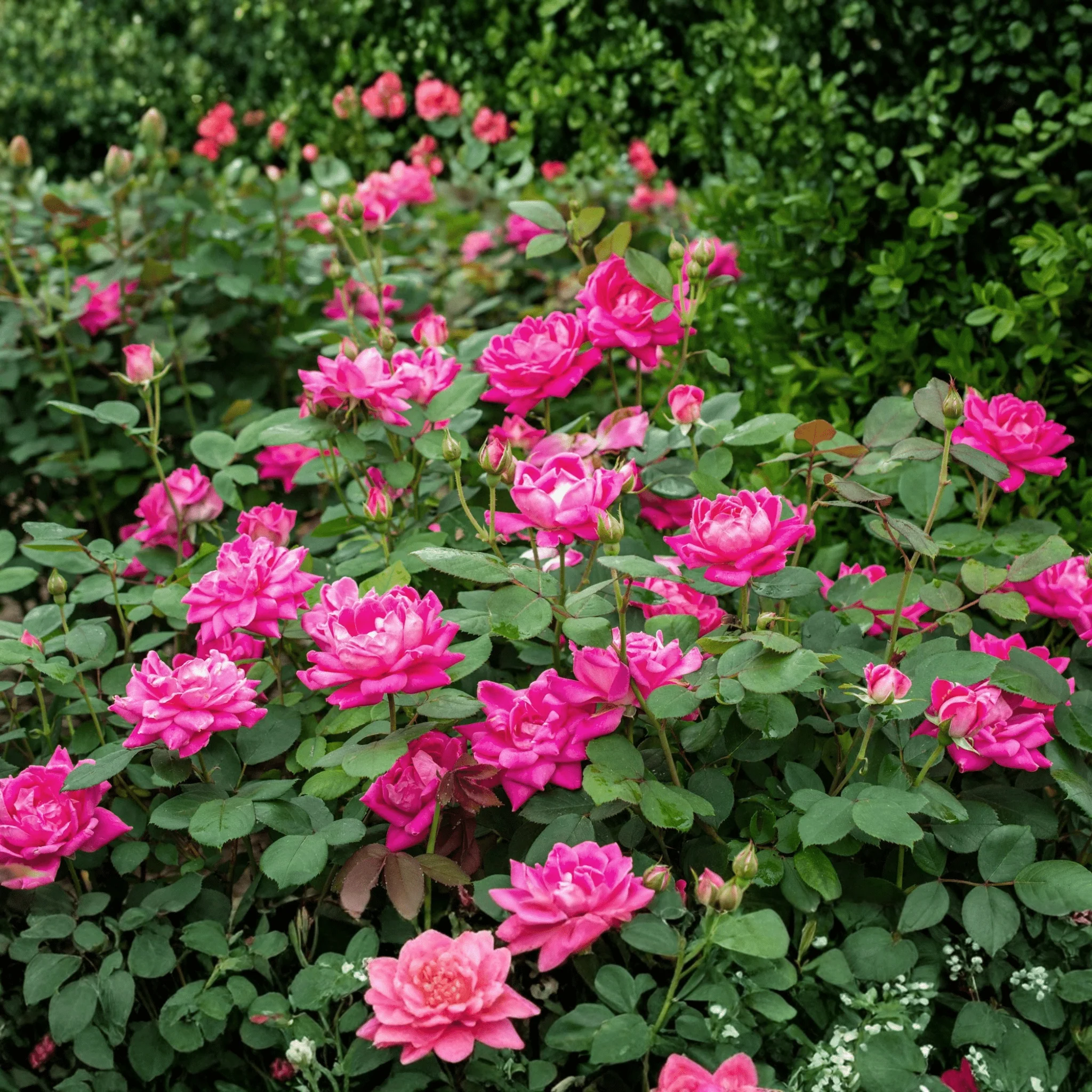 Pink Double Shrub Rose (Rosa) - Quart Container